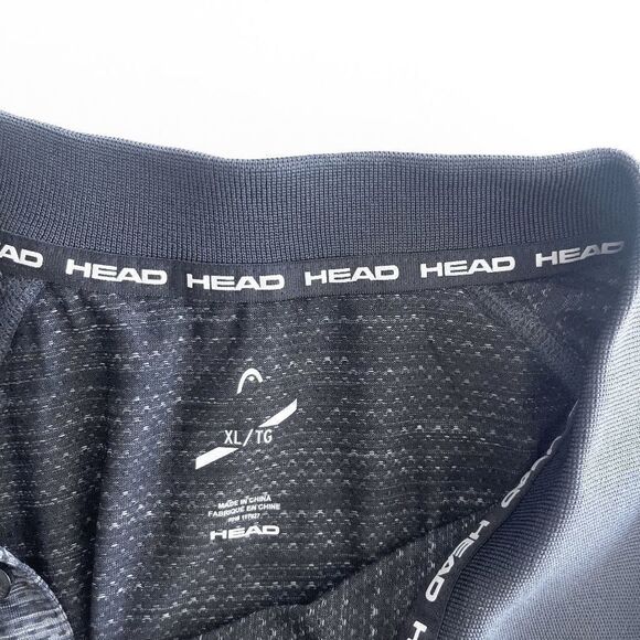 Head Mens Golf Polo Shirt Collared Athletic Short Sleeve Gray Heather XL - Picture 7 of 7